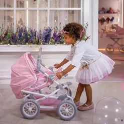 JC Toys - Berenguer Boutique, carrinho de boneca dobrável de luxo com dossel, rosa Outlet