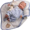 JC Toys - Boneca Reborn, Berenguer Classics 17, Edição Limitada, Mateo, Azul Best