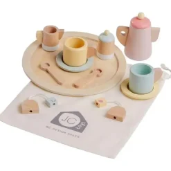 JC Toys - Conjunto de chá de 12 peças em madeira real, coleção Parfait, maiores de 3 anos, brinquedos Twiggly Best