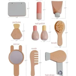 JC Toys - Conjunto de maquiagem para cuidados pessoais com 10 peças de madeira real, coleção Parfait, maiores de 3 anos, brinquedos Twiggly Sale
