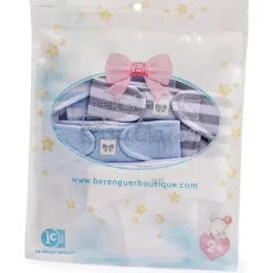 JC Toys - Fraldas ecológicas laváveis ​​e reutilizáveis ​​para bonecas, pacote com 4 para bonecas de 14 a 18 anos, azul, branco e cinza Clearance