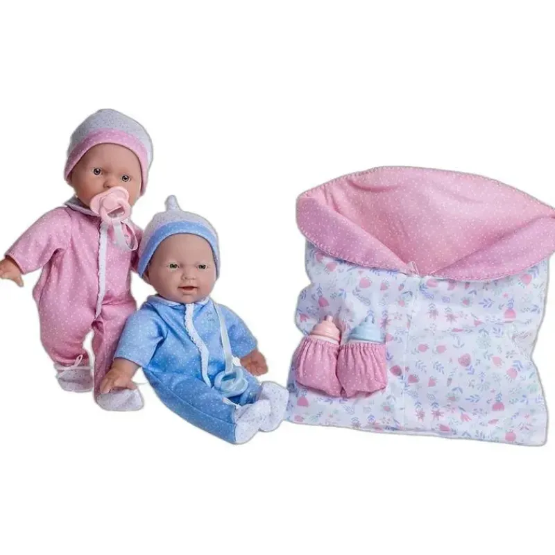 jc_toys__la_baby__bonecas_SKUyp10Fubb_0.webp JC Toys - La Baby 11 Bonecas Gêmeas de Corpo Macio, Roupas Removíveis e Saco de Dormir Reversível e Acessórios Fashion