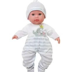 JC Toys - Roupa de boneca Berenguer Boutique, macacão longo listrado cinza, maiores de 2 anos Hot