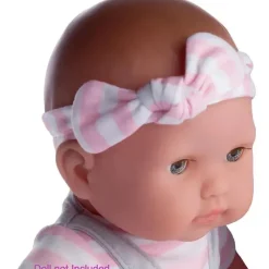 JC Toys - Roupa de boneca Berenguer Boutique, macacão cinza com listras rosa, maiores de 2 anos Outlet