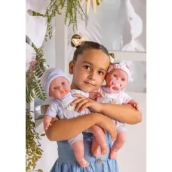 JC Toys - Roupa de boneca Berenguer Boutique, macacão cinza com listras rosa, maiores de 2 anos Outlet