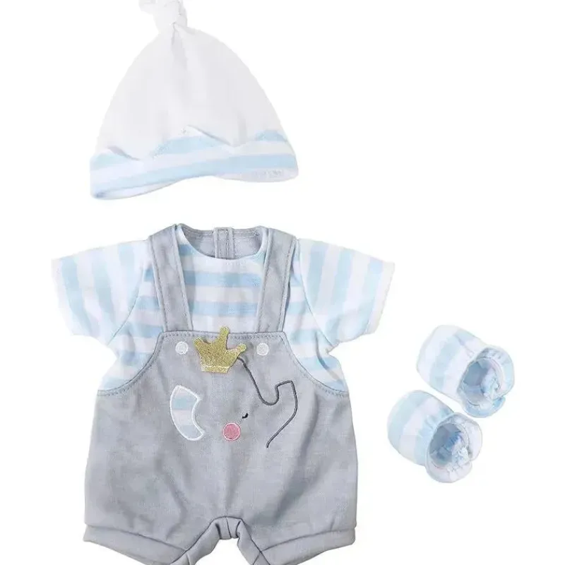 jc_toys__roupa_de_boneca__SKUXsnbhaI8_0.webp JC Toys - Roupa de boneca Berenguer Boutique, macacão cinza com listras azuis, maiores de 2 anos Outlet
