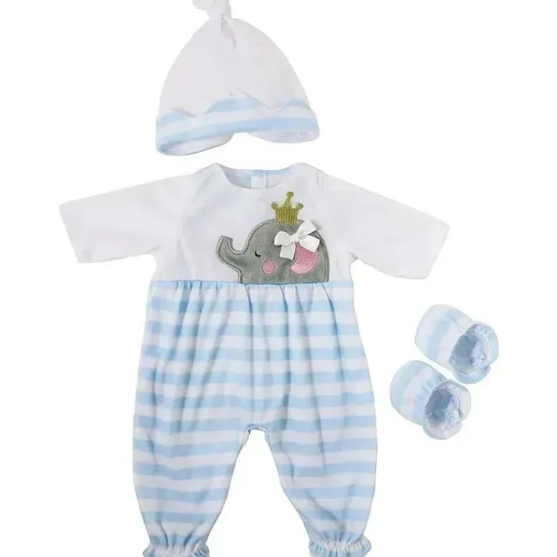 jc_toys__roupa_de_boneca__SKUeeWB3Ljk_0.webp JC Toys - Roupa de boneca Berenguer Boutique, macacão longo listrado azul com bandana e botas, maiores de 2 anos New