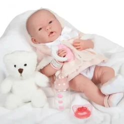 JC Toys La Newborn todo em vinil com casaco e roupa rosa com amigo animal Online