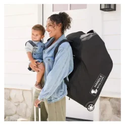 J.L. Childress JL Childress - Premier Infant Car Seat Travel Bag Pad + Rodas, Preto Outlet