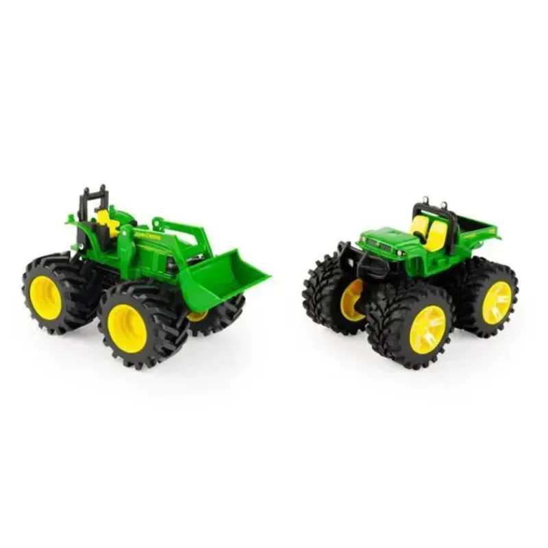 john_deere__monster_tread_SKUatfDYHKx_0.webp John Deere - Monster Treads Vehicle 2 Toy Pack - Trator com carregadeira e jacaré New