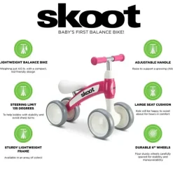 Joovy - Bicicleta Skoot Balance para crianças de 10m e até 45lbs, Pinkcrush Online