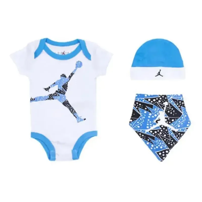 jordan__conjunto_de_babad_SKU7Ae6BQSp_0.webp Jordan - Conjunto de babador e gorro com 3 unidades de macacão e bandana para bebê menino, branco Outlet