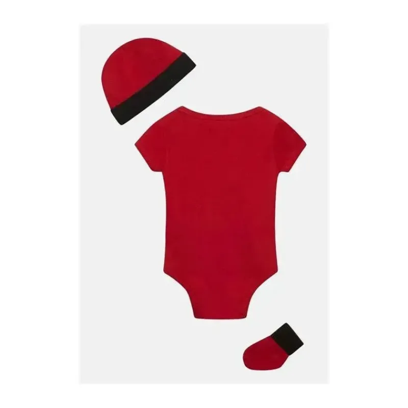 jordan__conjunto_de_macac_SKUlpajuw9r_1.webp Jordan - Conjunto de macacão, botinha e chapéu de bebê menino 3 unidades, vermelho ginásio Sale