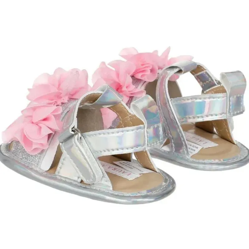 josmo__laura_ashley_crib__SKUz7stVdGE_1.webp Josmo - Laura Ashley Crib Shoes Sandália Menina Prata Com Flor Rosa Discount