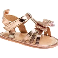 Josmo - Laura Ashley Sapatos de bebê berço sandálias menina, ouro rosa Fashion