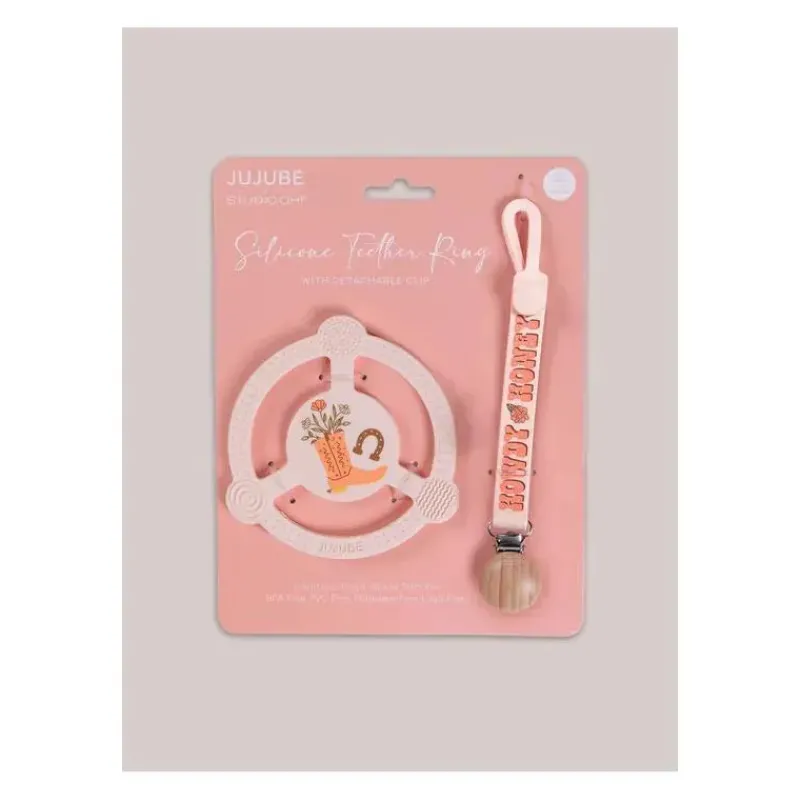 jujube__anel_de_mordedor__SKUYqN2VfCB_0.webp Ju-Ju-Be Jujube - Anel de mordedor de silicone com clipe removível, Bloomin' Boot Outlet