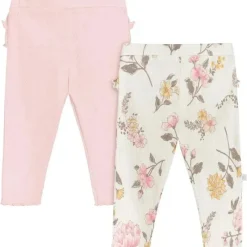 Just Born – Calça unissex para bebê com 2 unidades, floral vintage, 3-6 meses New