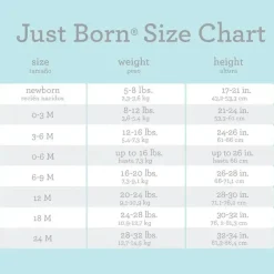 Just Born – Calça unissex para bebê com 2 unidades, floral vintage, 3-6 meses New