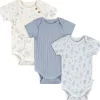 Just Born - 3Pk Baby Boy Bodysuit Blue Outlet