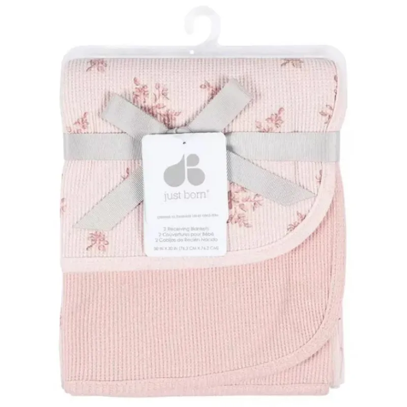 just_born__pk_cotton_baby_SKUdj8Y3fsf_0.webp Just Born - 2Pk Cotton Baby Blanket Girl Pink New
