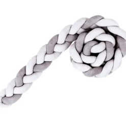 Kalencom - Braided Crib Bumper, Grey Fashion