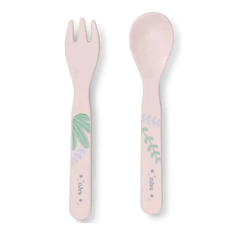 kalencom__jungle_cheetahs_SKUbRYMWbY5_4.webp Kalencom - Jungle Cheetahs 5 Piece Feeding Set, Pink New