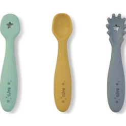 Kalencom - Set Of 3 Training Spoons, Mist + Mustard + Hunter Outlet