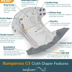 Kanga Care - Rumparooz G3 One Size Pocket Cloth Diaper, Platinum Online