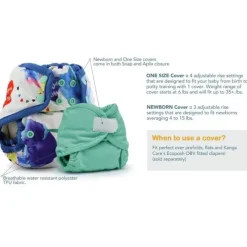 Kanga Care - Rumparooz One Size Cloth Diaper Covers, Sherbert Hot