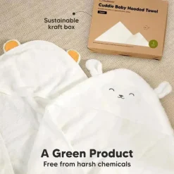 Keababies - Cuddle Baby Hooded Towel, Lamb Clearance