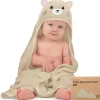Keababies - Cuddle Baby Hooded Towel, Cat New
