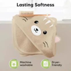 Keababies - Cuddle Baby Hooded Towel, Cat New