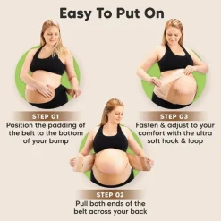 Keababies - 2-in-1 Pregnancy Belly Support Band, Classic Ivory Fashion