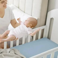 Keababies - Isla Fitted Mini Crib Sheets, Pack And Play Sheet, Steel Fashion