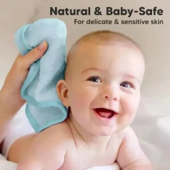 Keababies - 6-Pack Baby Wash Cloths, Bravo Blue Best