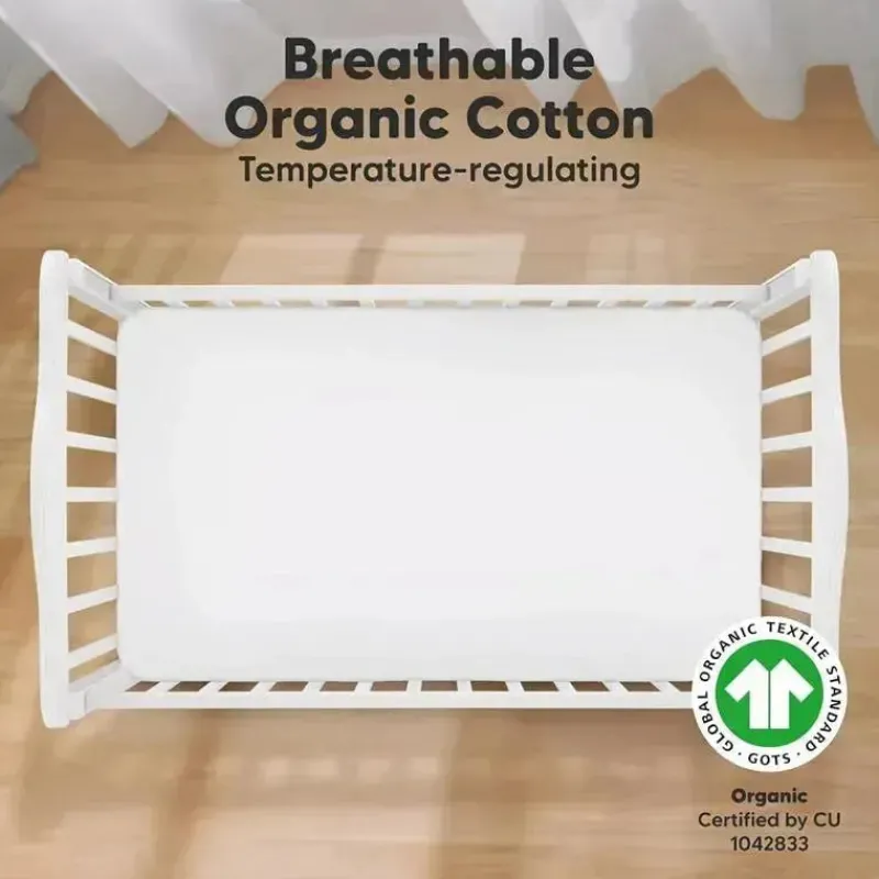 keababies__pack_organic_c_SKUjQ3oCSb0_2.webp Keababies - 2-Pack Organic Cotton Fitted Crib Sheet,| Soft White Online