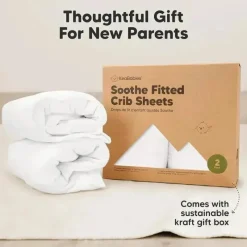 Keababies - 2-Pack Organic Cotton Fitted Crib Sheet,| Soft White Online