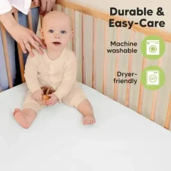 Keababies - 2-Pack Organic Cotton Fitted Crib Sheet,| Soft White Online