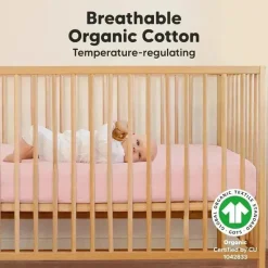 Keababies - 2-Pack Organic Cotton Fitted Crib Sheet, Rose Discount
