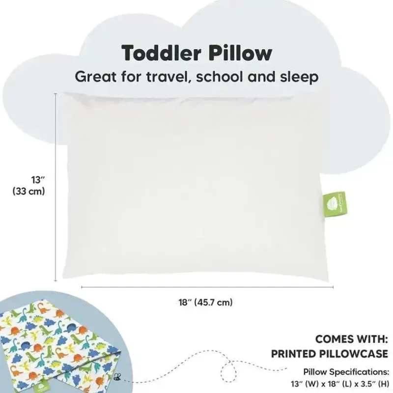 keababies__x_toddler_pill_SKU1r4U9wmx_2.webp Keababies - 13X18 Toddler Pillow With Pillowcase, Happy Dino Fashion