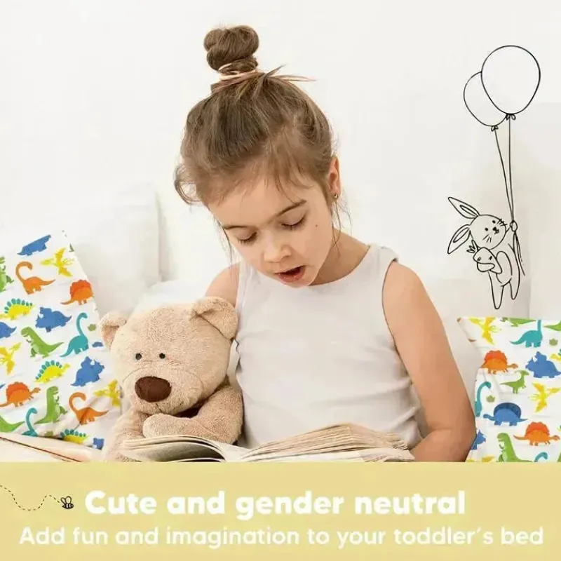 keababies__x_toddler_pill_SKU1r4U9wmx_5.webp Keababies - 13X18 Toddler Pillow With Pillowcase, Happy Dino Fashion