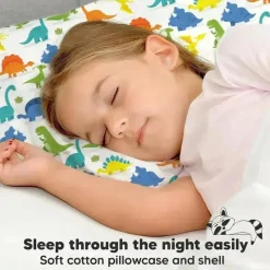Keababies - 13X18 Toddler Pillow With Pillowcase, Happy Dino Fashion