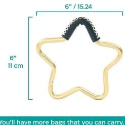 Kidco - Buggy Gear Star Hook da BUGGYGEAR Ouro/Couro Marinho Clearance