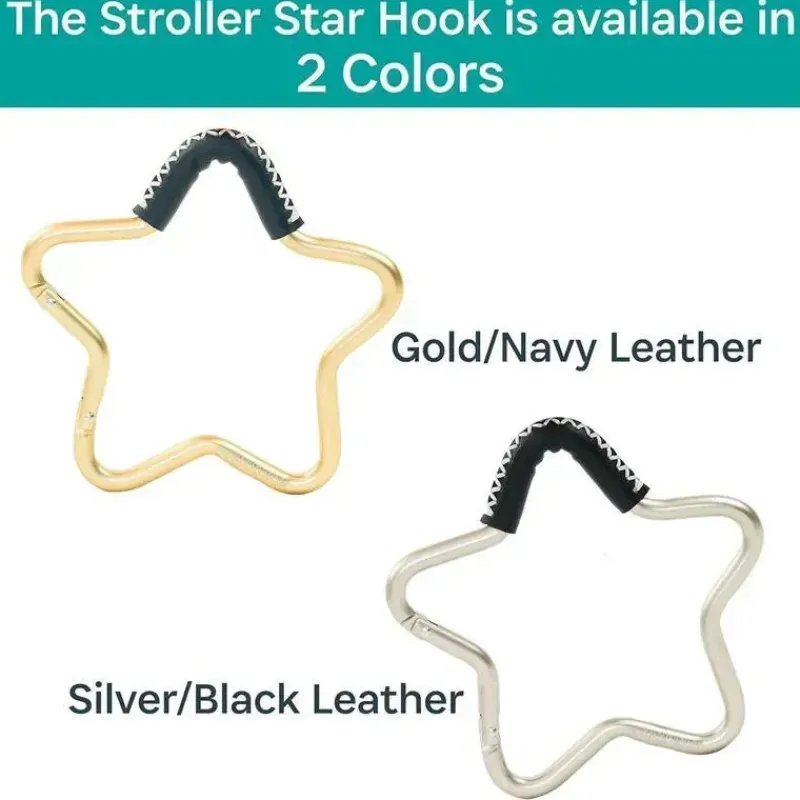 kidco__buggy_gear_star_ho_SKU1LZCA8sG_3.webp Kidco - Buggy Gear Star Hook da BUGGYGEAR Ouro/Couro Marinho Clearance