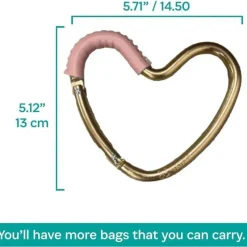 Kidco - BUGGY HEART HOOK da BUGGYGEAR, ouro rosa/couro rosa Hot