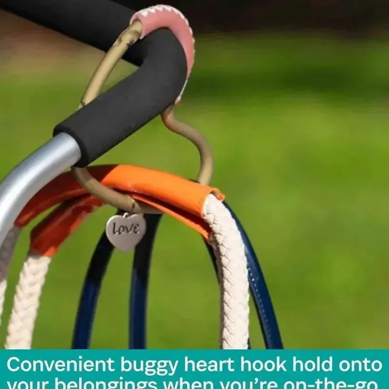 kidco__buggy_heart_hook_d_SKUkVZnZUsV_4.webp Kidco - BUGGY HEART HOOK da BUGGYGEAR, ouro rosa/couro rosa Hot