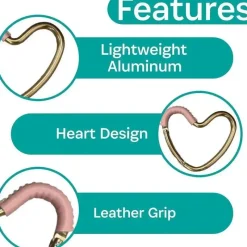 Kidco - BUGGY HEART HOOK da BUGGYGEAR, ouro rosa/couro rosa Hot