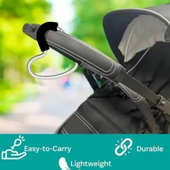 Kidco - BUGGY HEART HOOK da BUGGYGEAR, espuma preta/alumínio prateado Fashion