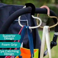 Kidco - BUGGY HEART HOOK da BUGGYGEAR, espuma preta/alumínio prateado Fashion