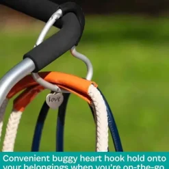 Kidco - BUGGY HEART HOOK da BUGGYGEAR, espuma preta/alumínio prateado Fashion